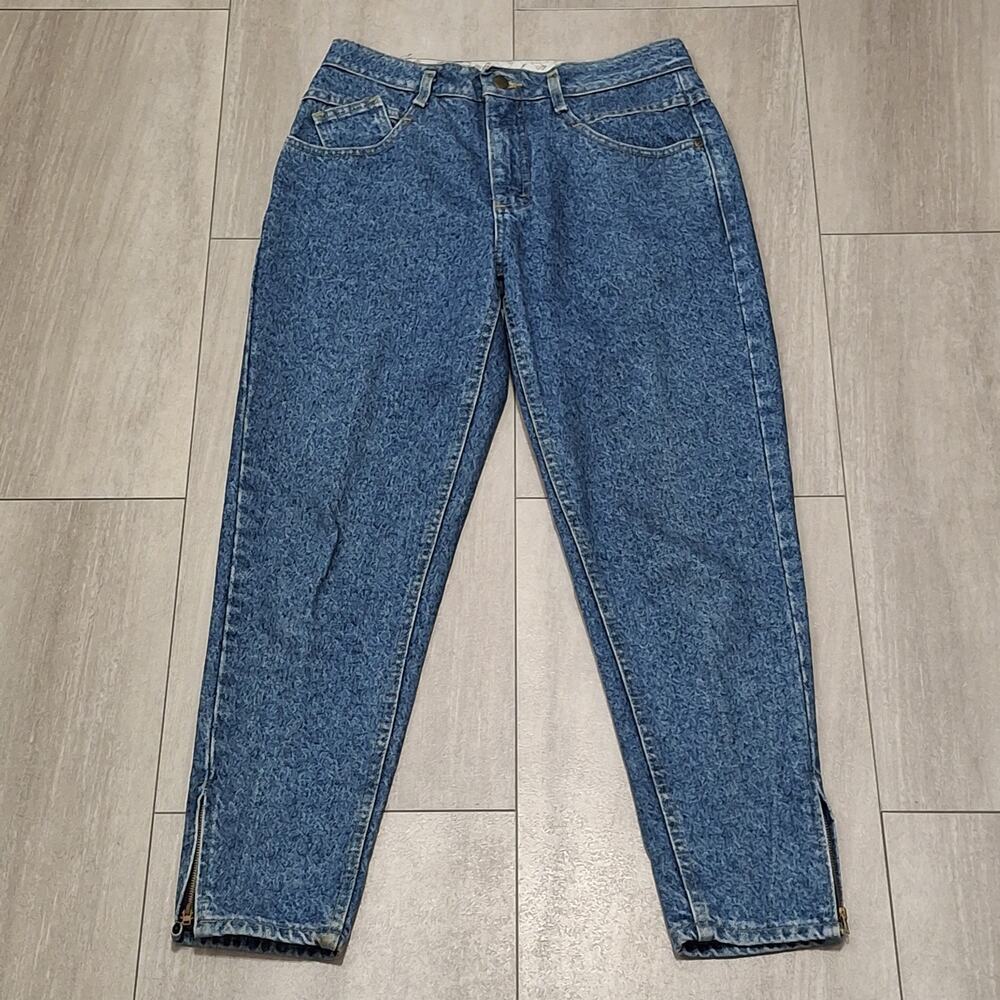 Vtg 1980s Women’s Lee Jeans Tapered Ankle Zippers Mom Jeans High Waisted Size 11